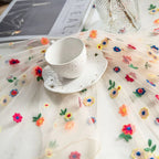 Floral Embroidered Lace Tablecloth Cover — additional view