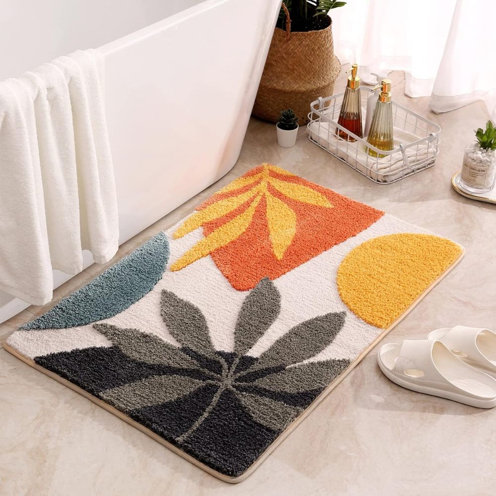 Floral Non-Slip Bathmat — lifestyle shot
