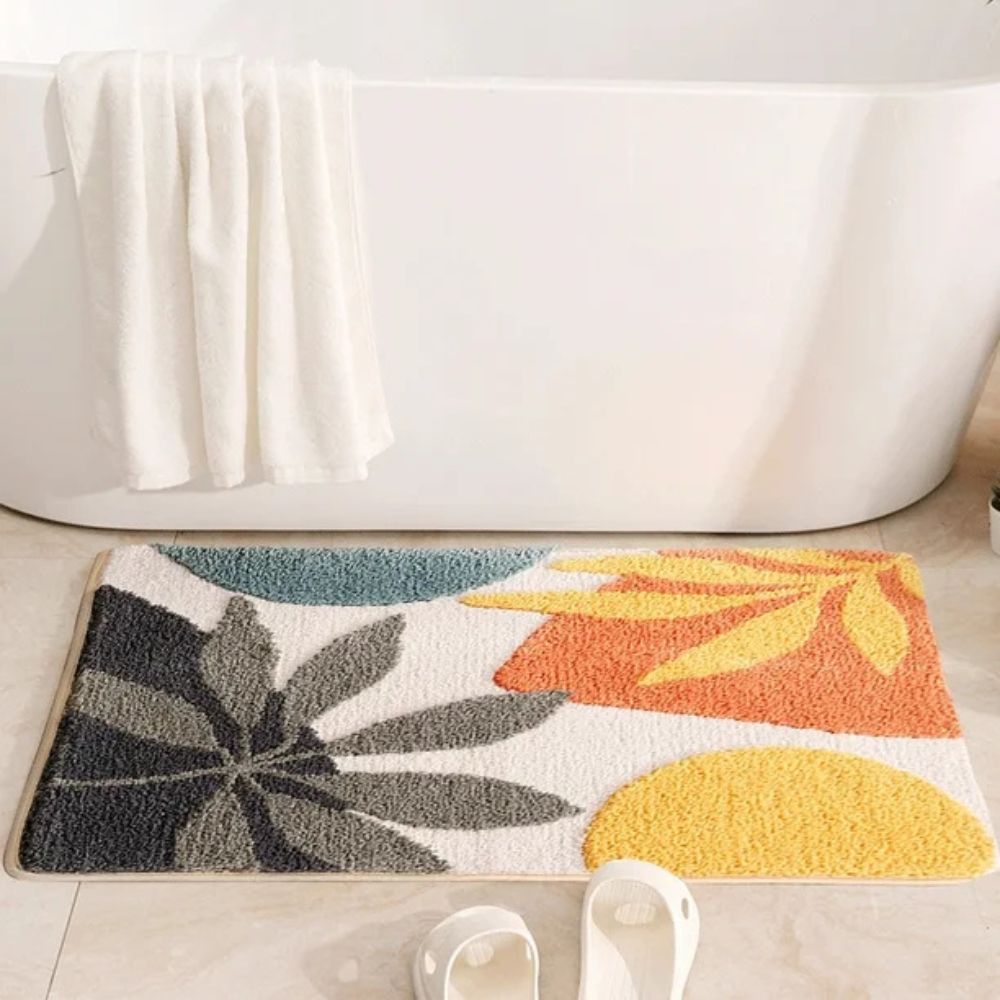 Floral Non-Slip Bathmat — additional view