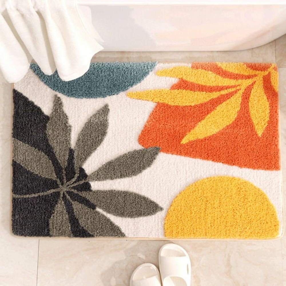 Floral Non-Slip Bathmat — product feature detail