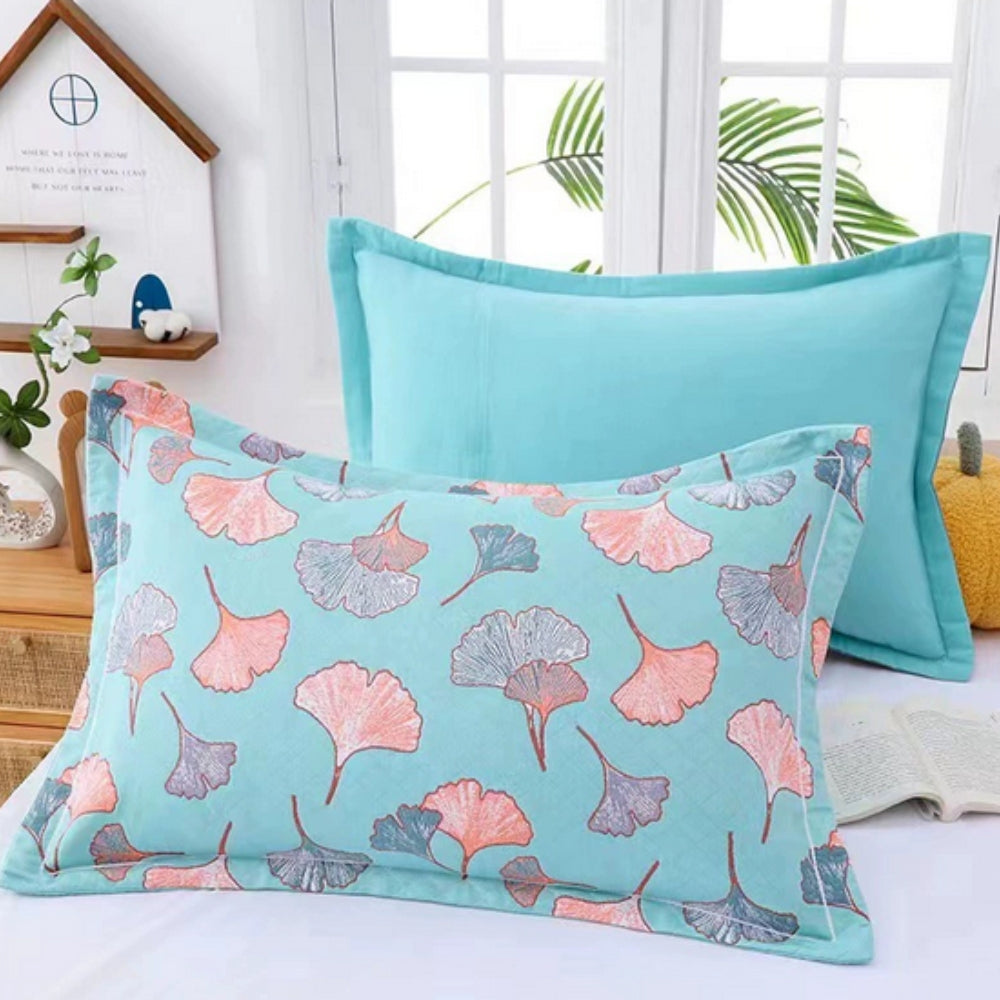 Floral Print Cotton Pillowcase | 2pcs — product feature detail