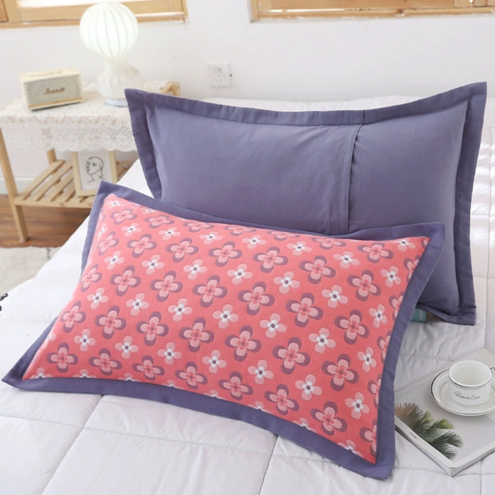Floral Print Cotton Pillowcase | 2pcs — additional view