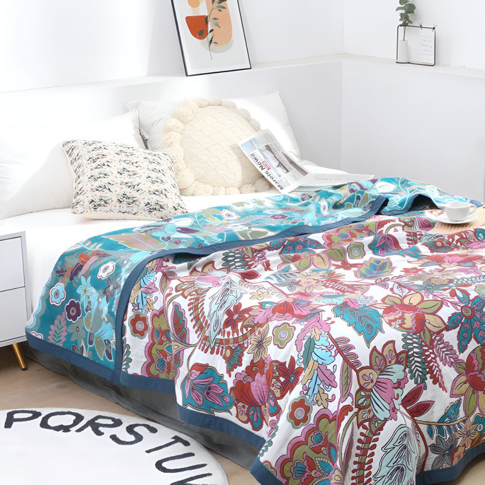 Floral Serenity Reversible Blanket — main product photo