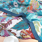 Floral Serenity Reversible Blanket — product in use