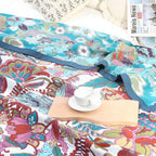 Floral Serenity Reversible Blanket — product close-up