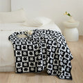 Floriva Checkerboard Daisy Throw Blanket — alternate angle view