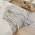 Floriva Checkerboard Daisy Throw Blanket — product feature detail