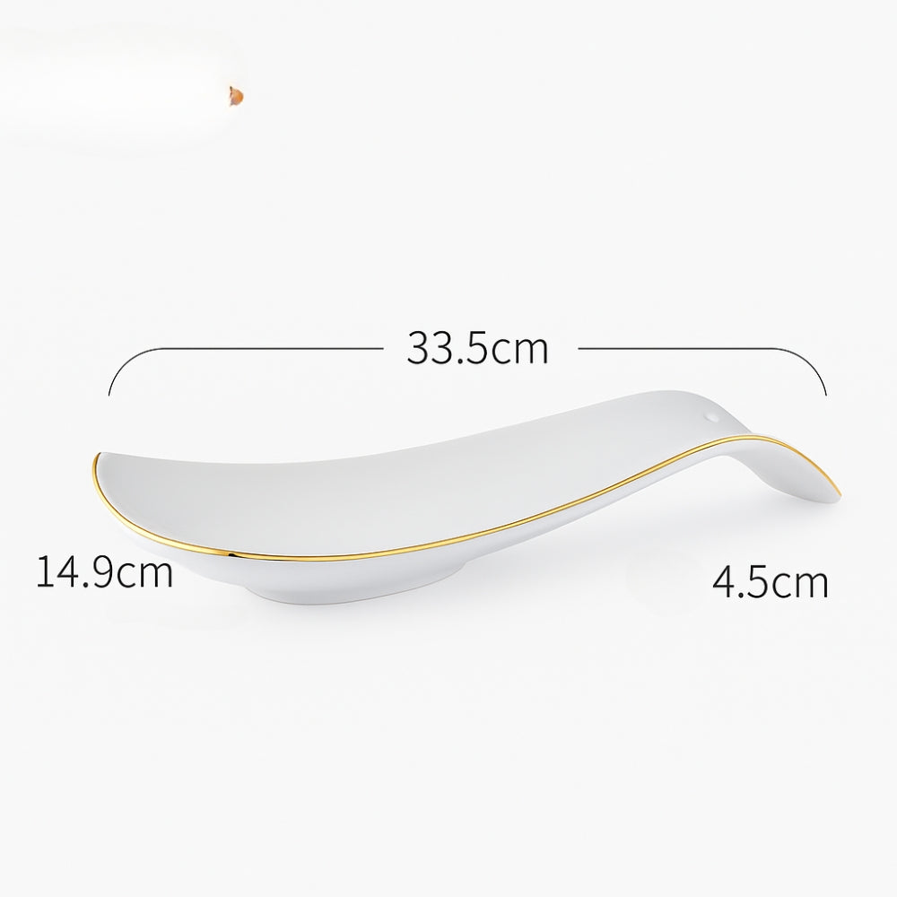 Flowline Ceramic Cooking Spoon Rest — alternate angle view