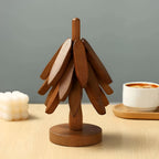 Foldable Wooden Trivets | 3 Pcs Set — main product photo
