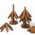 Foldable Wooden Trivets | 3 Pcs Set — product detail view