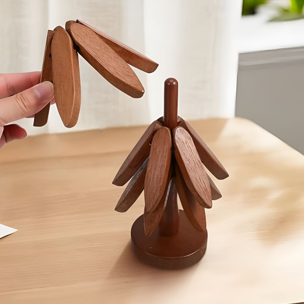 Foldable Wooden Trivets | 3 Pcs Set — lifestyle shot
