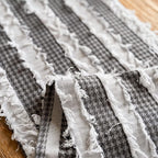 Frayed Fabric Strips Table Runner — product feature detail