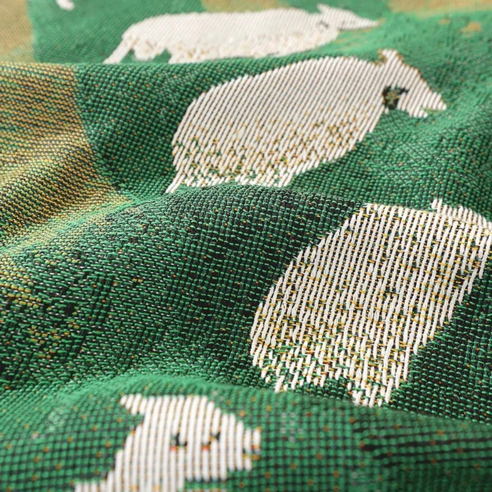 Frida Sheep Woven Throw Blanket — alternate angle view