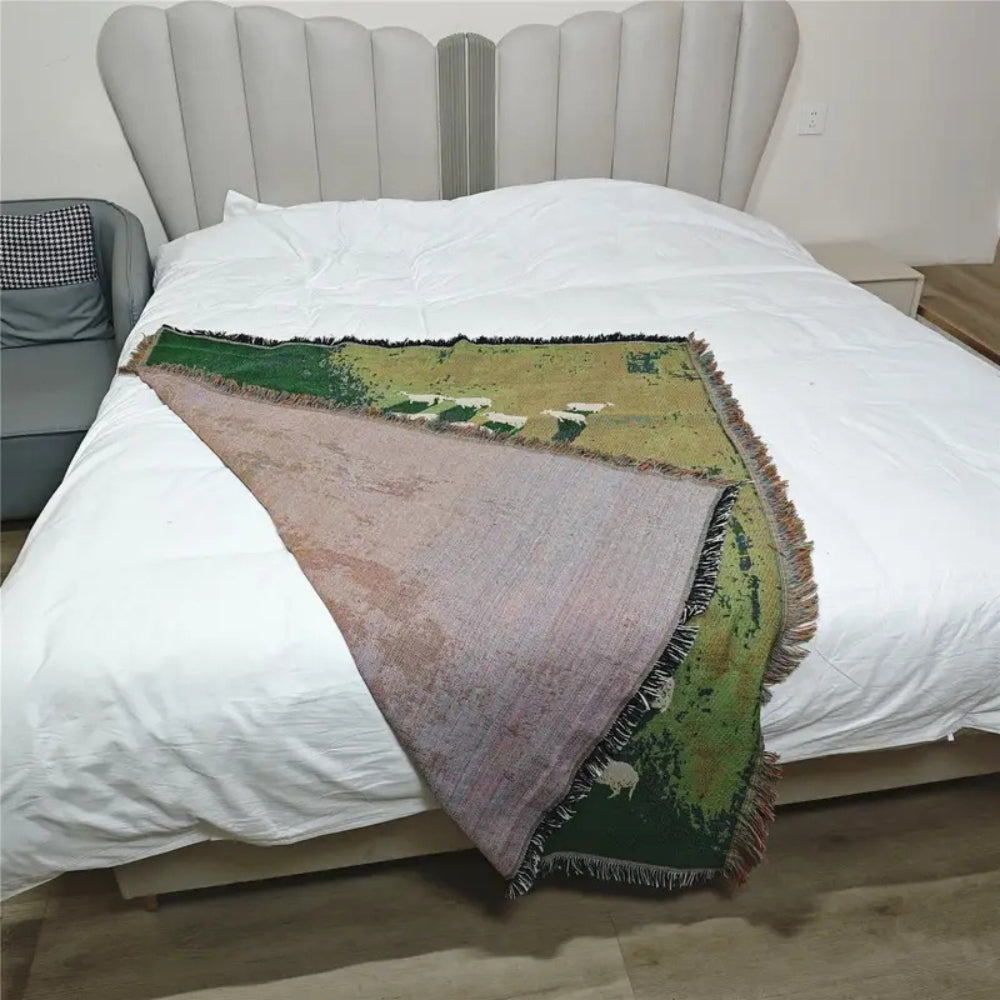 Frida Sheep Woven Throw Blanket — additional view