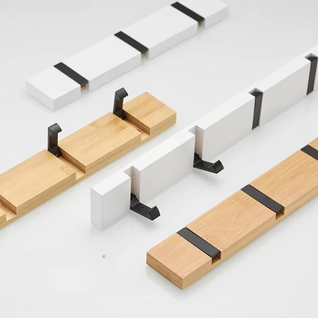 Functional Flip Wooden Wall Hook Rack — product feature detail