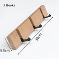 Functional Flip Wooden Wall Hook Rack — size and scale reference