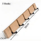Functional Flip Wooden Wall Hook Rack — alternate angle view