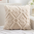 Fuzzy Diamond Pattern Cushion Cover — product close-up
