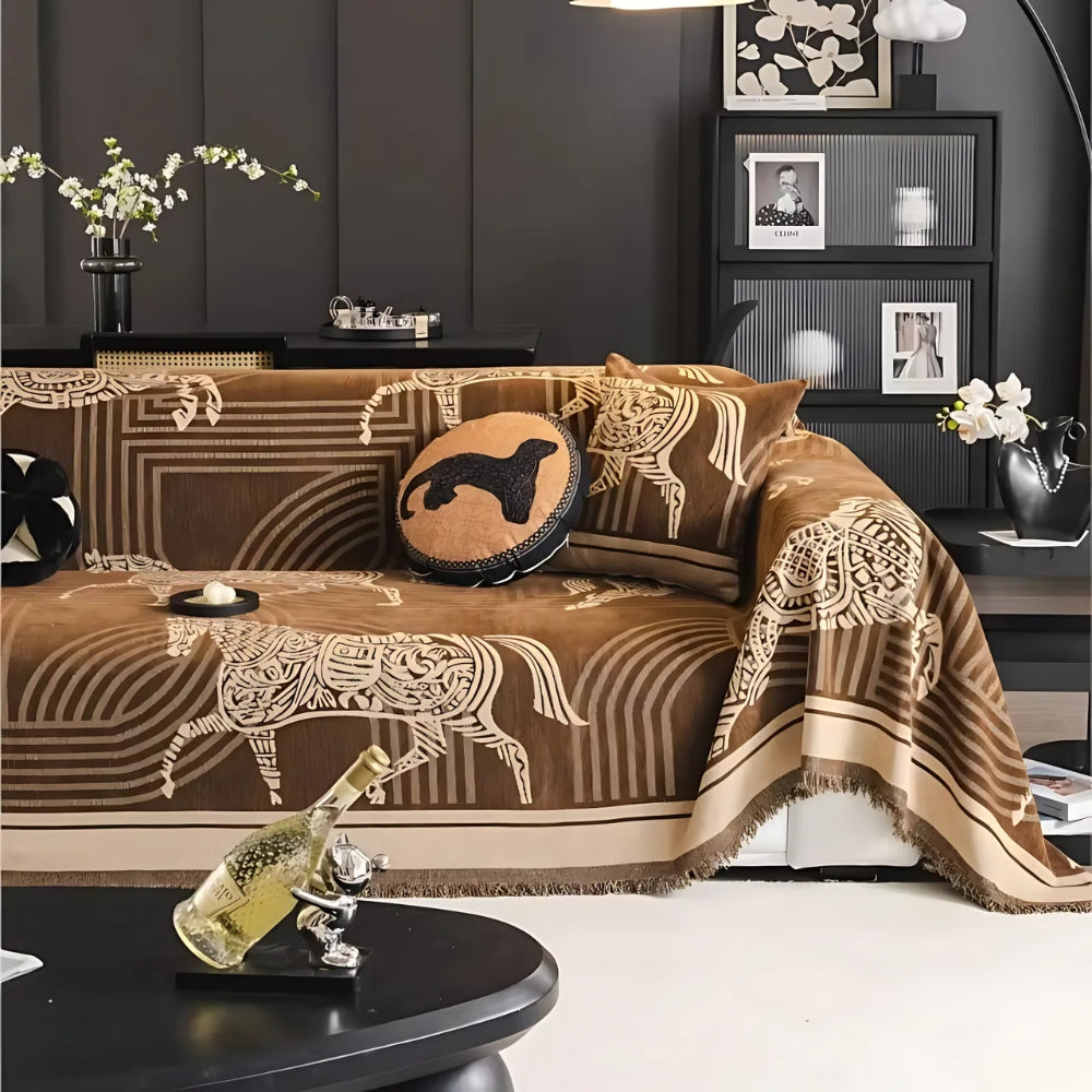 Gallora Horse All-Season Sofa Cover — size and scale reference