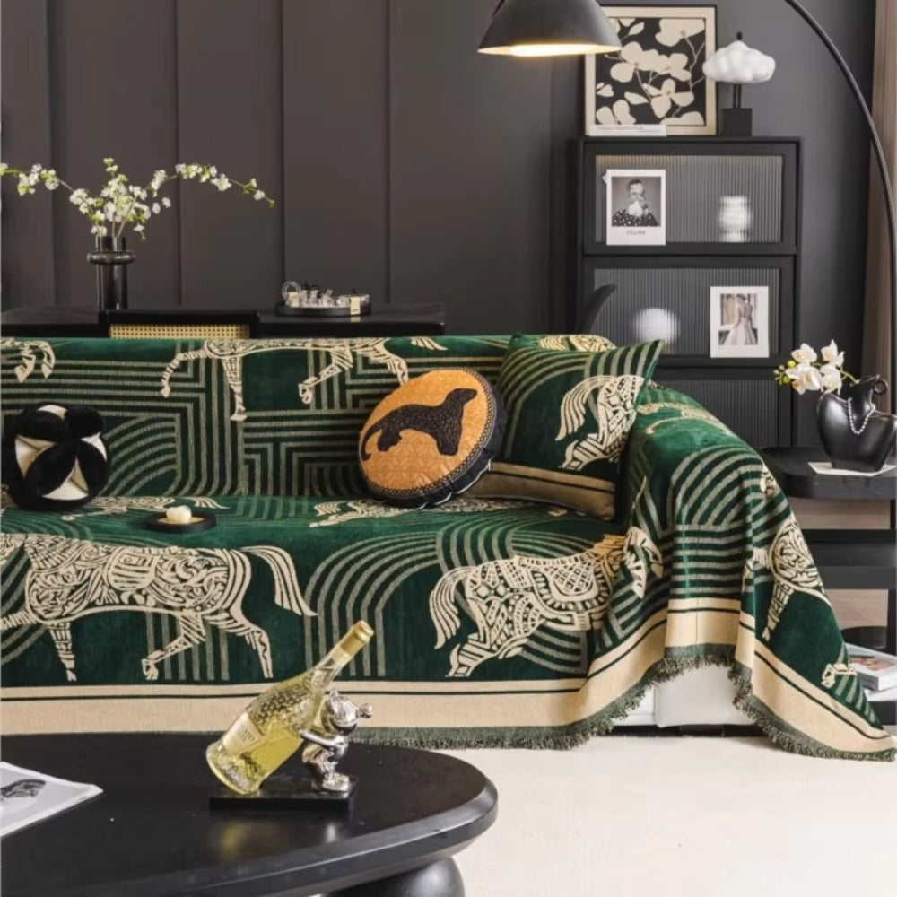 Gallora Horse All-Season Sofa Cover — lifestyle shot