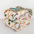 Garden Reverie Cotton Blanket — product close-up