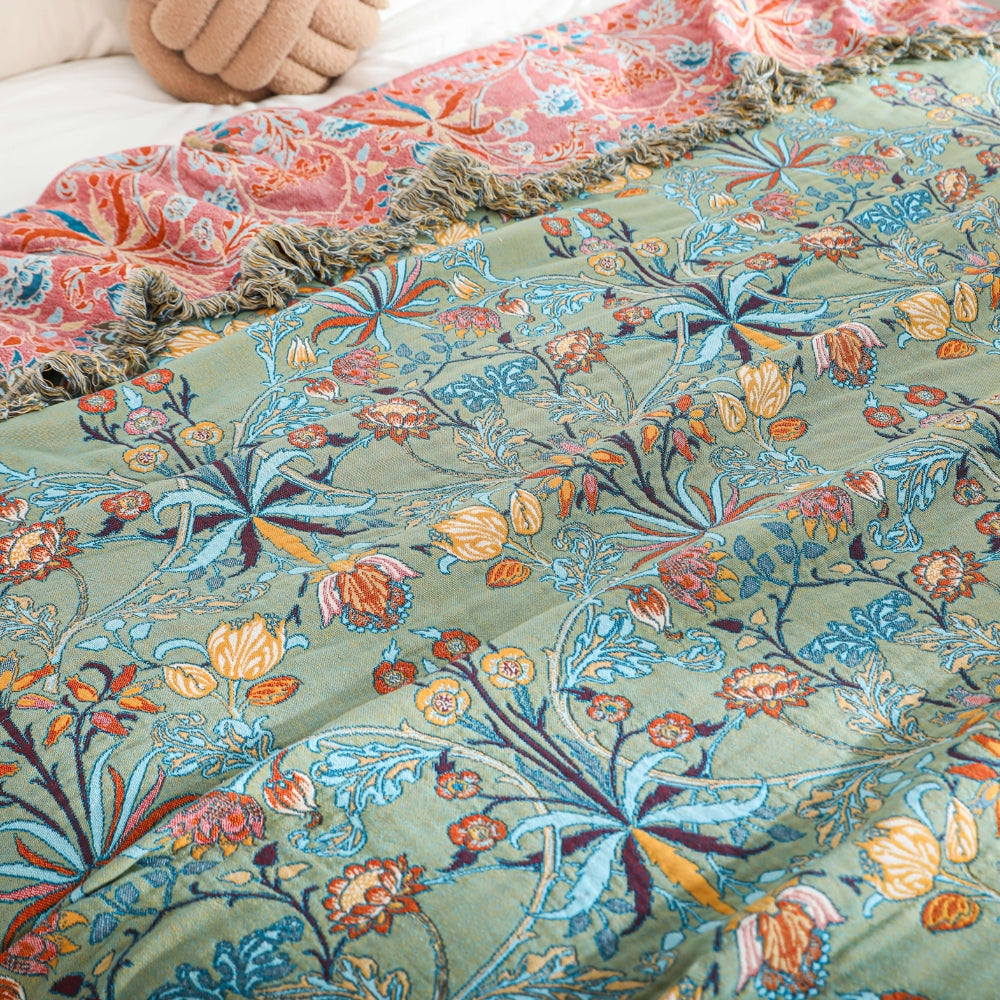 Wild Petal Pure Cotton Reversible Blanket — product detail view