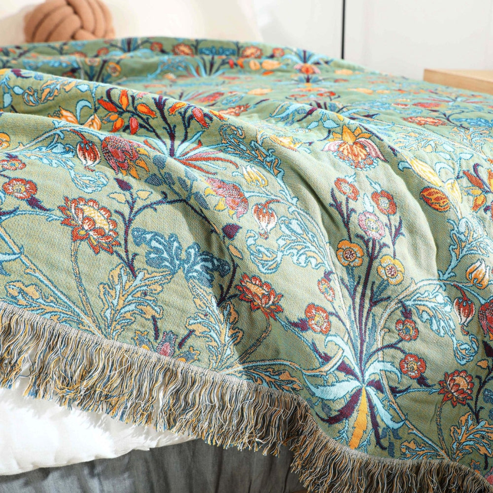 Wild Petal Pure Cotton Reversible Blanket — alternate angle view