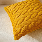 Geo Leaves Embroidered Cushion Cover — product in use