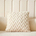 Geo Leaves Embroidered Cushion Cover — product feature detail