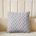 Geo Leaves Embroidered Cushion Cover — size and scale reference