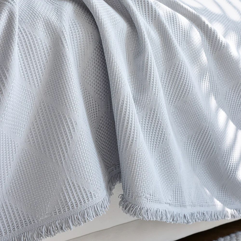 Diamond Grid Chenille Sofa Cover — product in use