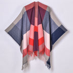 Geometric Fringe Windproof Cardigan Poncho — product feature detail