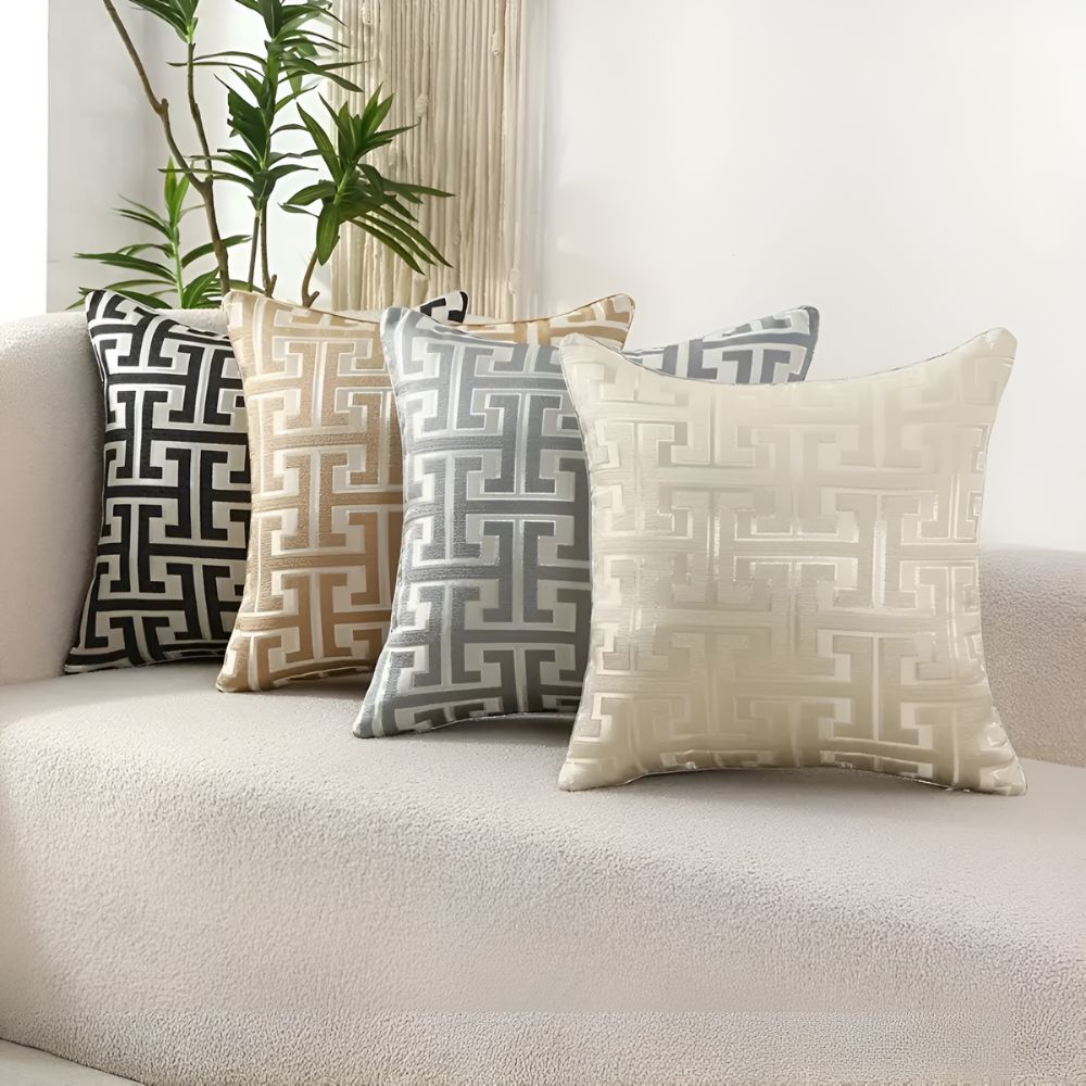 Geometric Jacquard Luxury Cushion Cover — main product photo