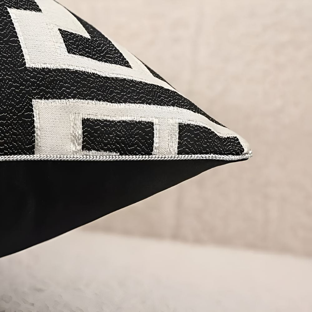 Geometric Jacquard Luxury Cushion Cover — product detail view
