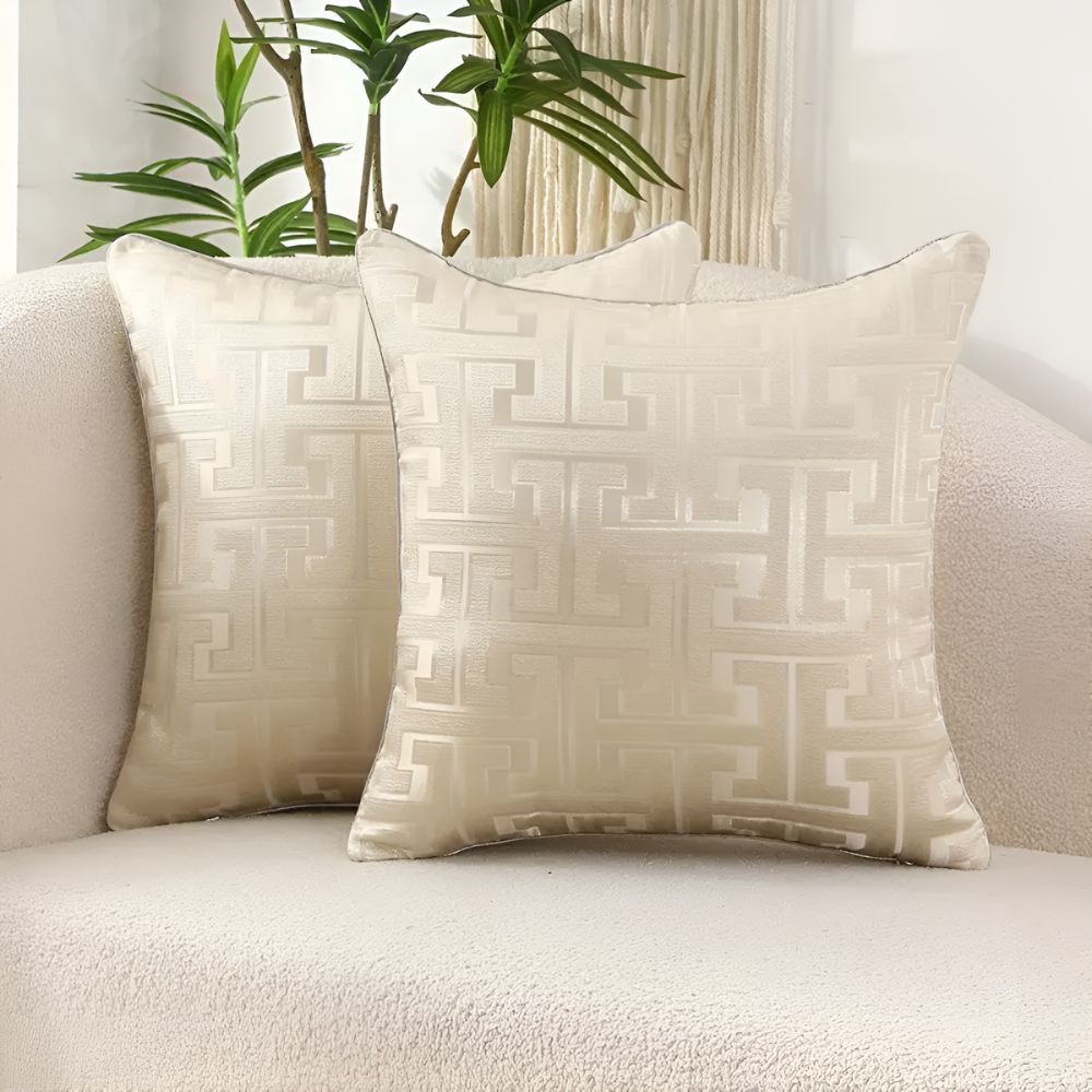 Geometric Jacquard Luxury Cushion Cover — additional view