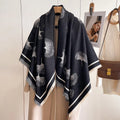 Ginkgo Leaf Print Tassel Shawl — main product photo