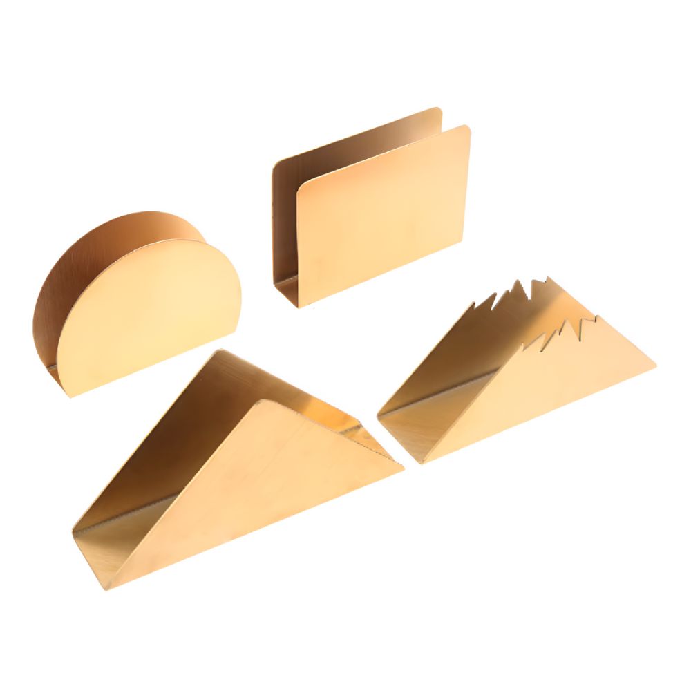 Gold Metallic Napkin Holder — product in use