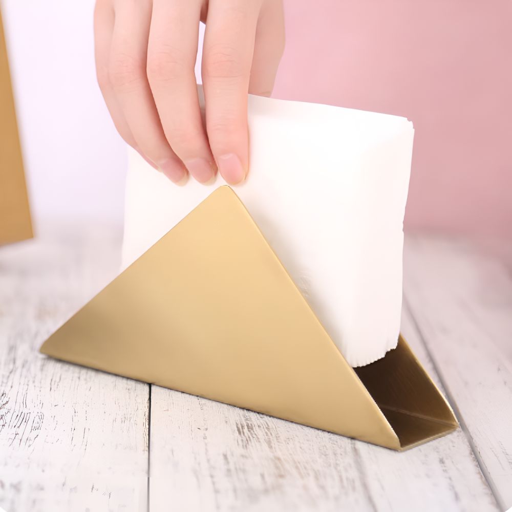 Gold Metallic Napkin Holder — lifestyle shot