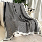 Golden Chevron Luxe Blanket — alternate angle view