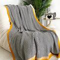 Golden Chevron Luxe Blanket — size and scale reference