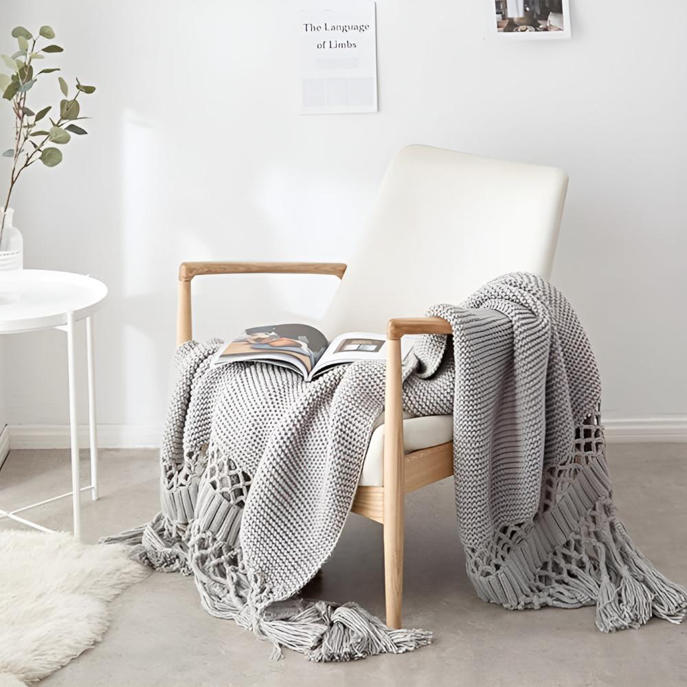 Macramé Bliss Throw Blanket — product detail view