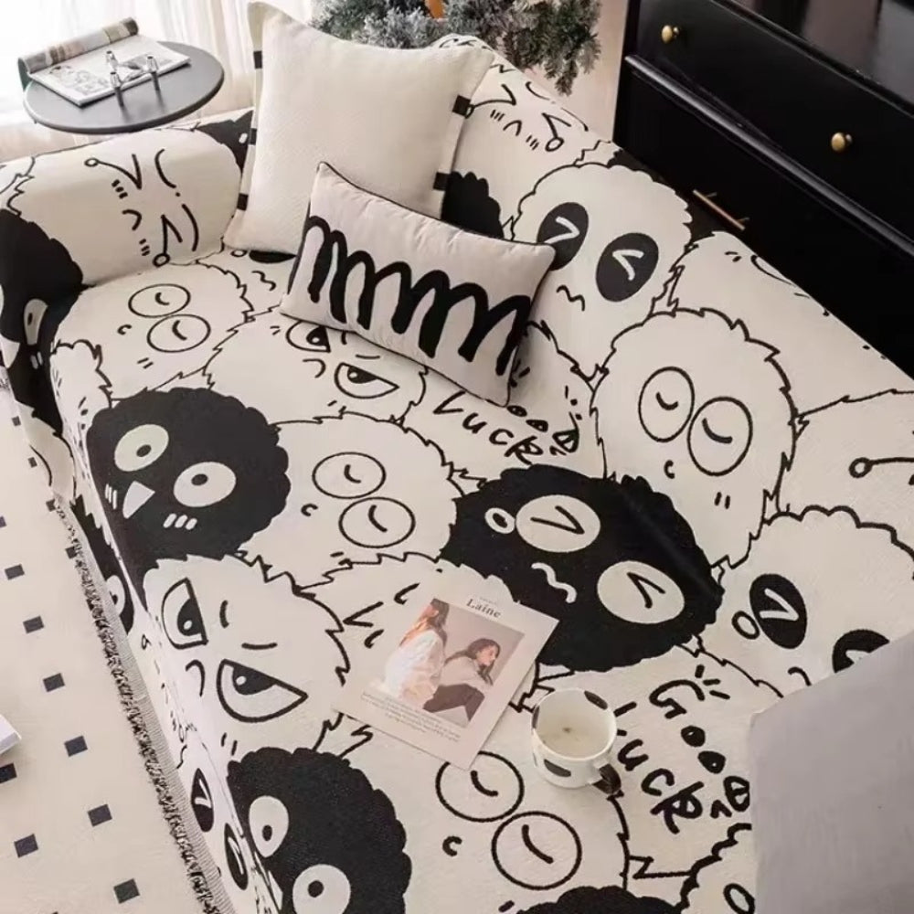 Gremlin Cartoon Chenille Sofa Cover