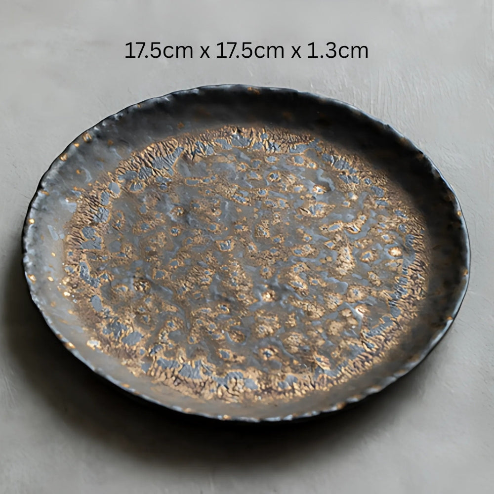 Hammer-Divot Inspired Industrial Plate Set — product feature detail