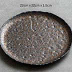 Hammer-Divot Inspired Industrial Plate Set — alternate angle view