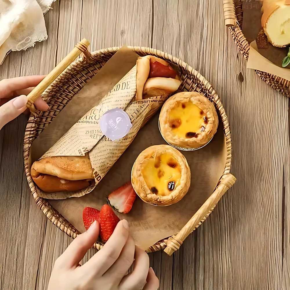 Handcrafted Rattan Serving Tray — product close-up