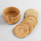 Handmade Rattan Coaster | 6pcs Set — main product photo