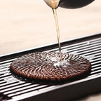 Handmade Rattan Coaster | 6pcs Set — product detail view