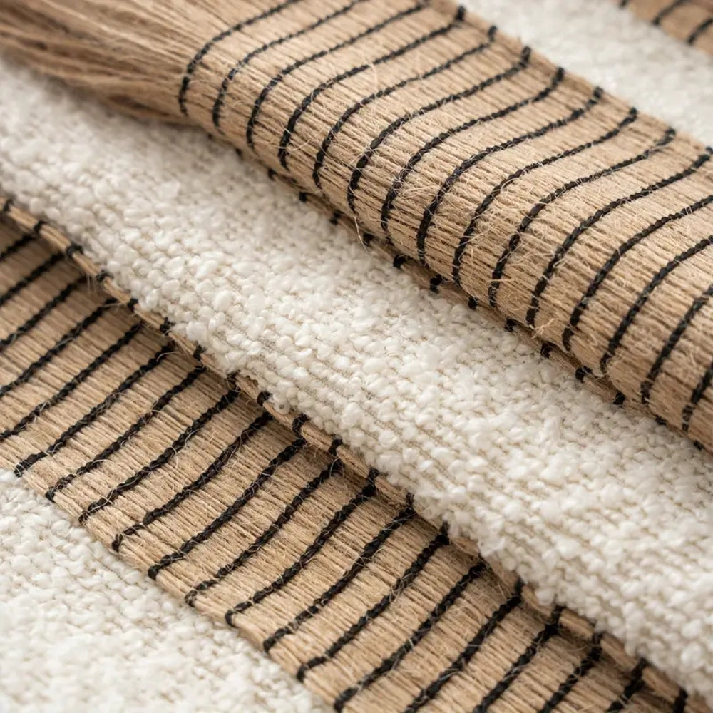 Handwoven Bohemian Stripe Cushion Cover — additional view