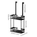 Stainless Steel Bathroom Hanging Caddy Rack — alternate angle view