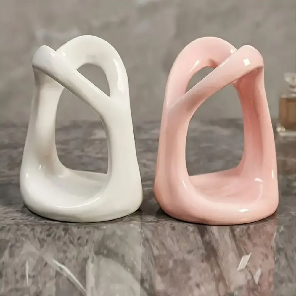 Heart-Shaped Ceramic Toothbrush Holder — lifestyle shot
